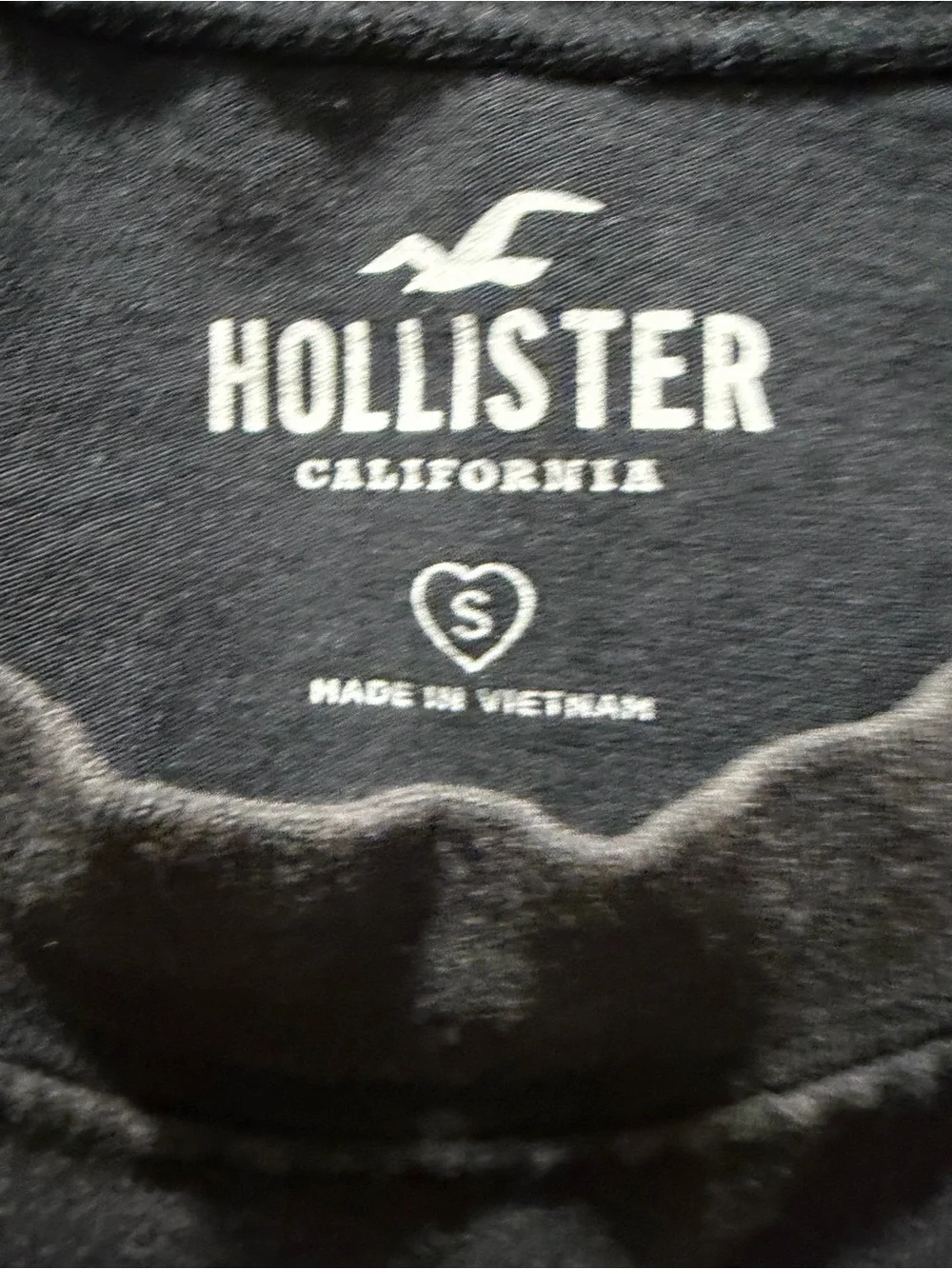 Hollister Black Celestial Moon Sun Crop Tee Small